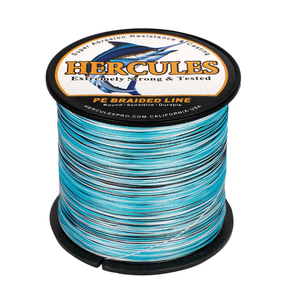 Hercules 4 8 9 12 Strands 6-300lbs Strong Braided Fishing Line Blue 100-2000m 