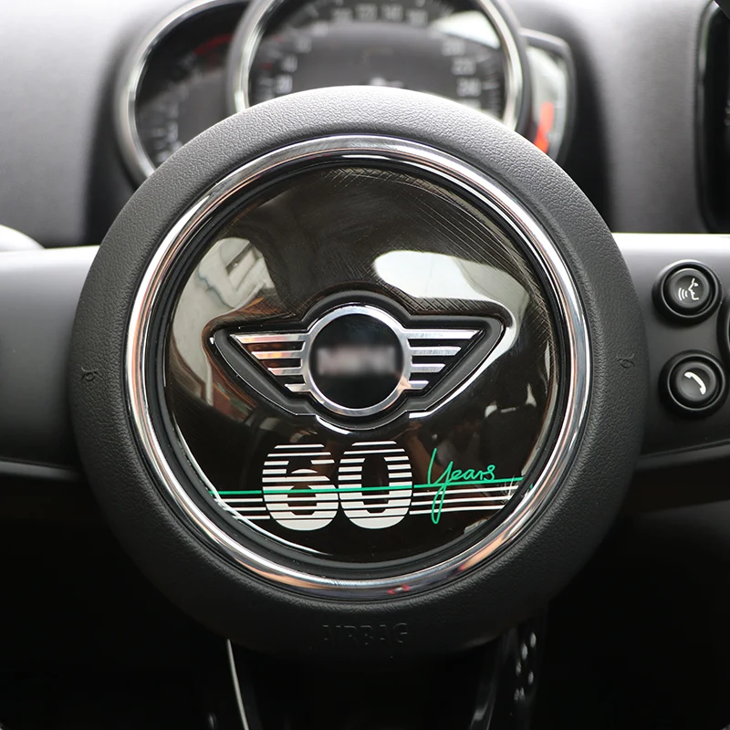 Автомобильная наклейка на руль 60 летия для BMW MINI Cooper S JCW F54 F55 F56 F60 Clubman