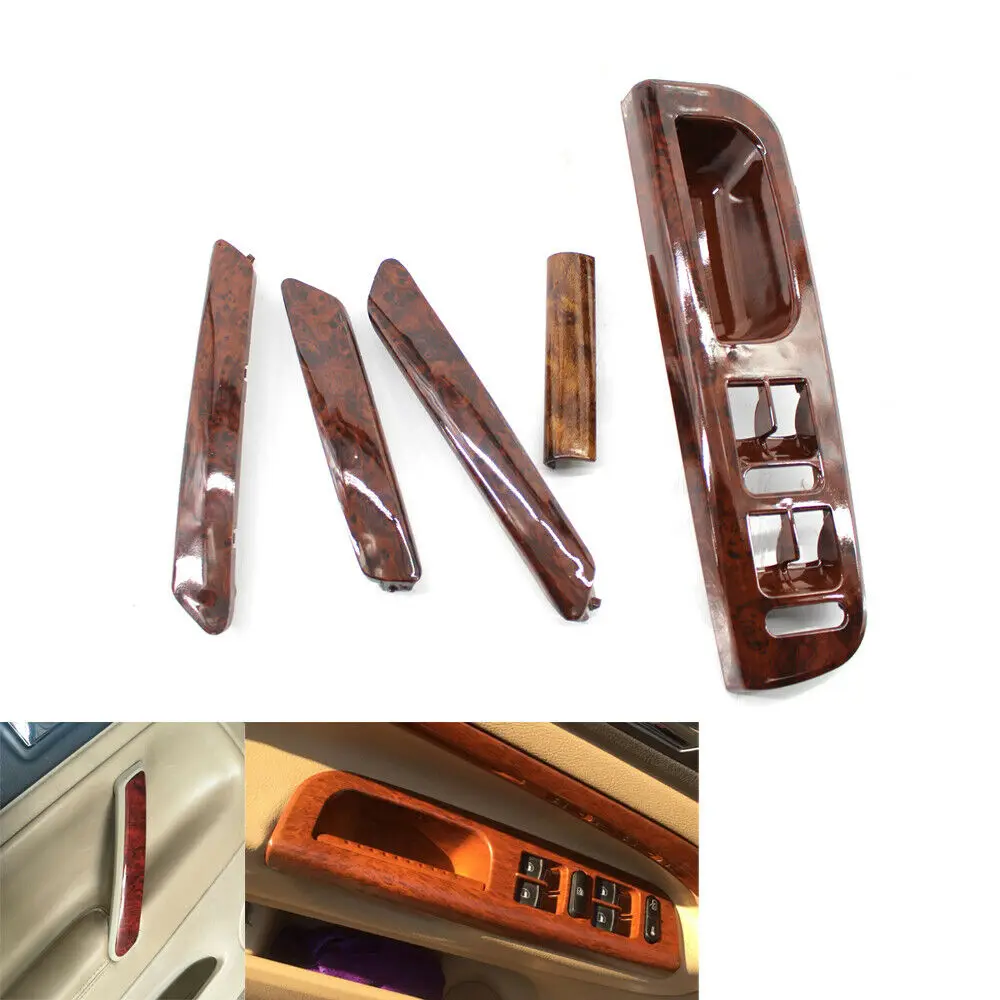 Set 5 x Wood Color Car Interior Door Handle Cover Window Switch Panel Bezel For VW Passat B5 98-05 | Автомобили и мотоциклы
