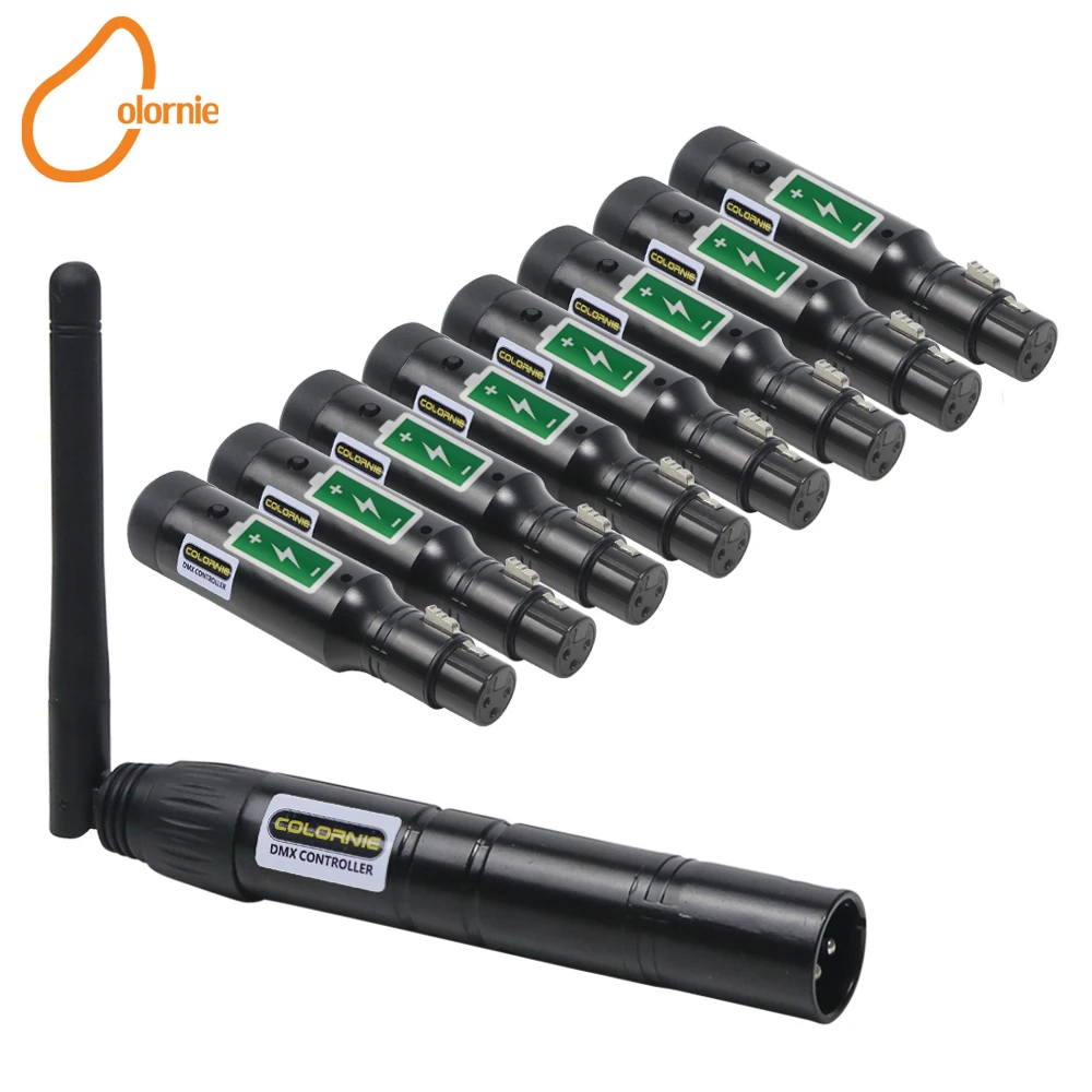 Recharge Battery Receiver 2.4G Wireless DMX512 Controller XLR Transmitter for Disco DJ Party Bar Light