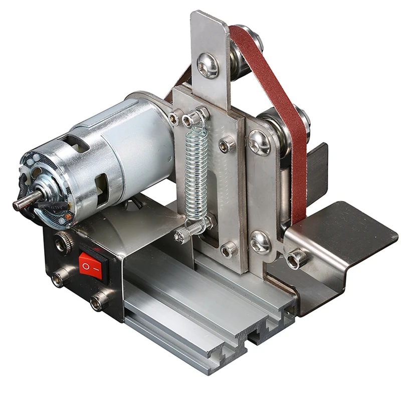 Многофункциональный электрический шлифовальный станок Настольный ленточный шлифовальный измельчитель мини электроинструмент для полировки