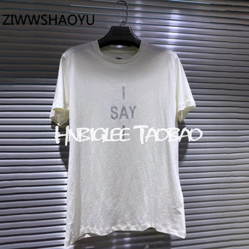 

ZIWWSHAOYU Female Summer White Leisure Tees Tops Runway Designer Women Short Sleeve Letter Print Elegant Casual T Shirt