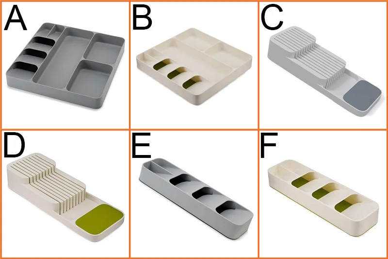 1/2 шт. Кухня с выдвижными ящиками Органайзер-разделитель столовые приборы лотки для ящиков, столовая посуда, ложки, разделения отделка Пластик ящик для хранения
