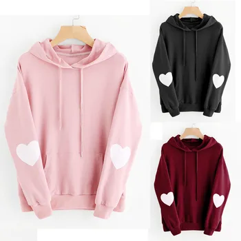 

Printed Sweatershirt Autumn and winter Women Gray Sweatershirt Casual Top Woman Hoodies