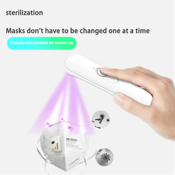 

UV Disinfection Light Home,Office Travel Ultraviolet Portable Disinfection Lamp UV Sterilization Lamp Household USB Chargeable