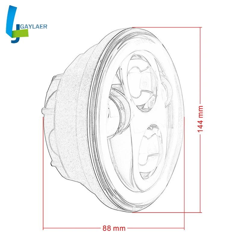 5-3/4 дюймов Светодиодные мотоциклетные фары 40 Вт RGB Phare Farol Moto для Harley Sportster Iron 883 1200 Dyna Street Bob противотуманные фары