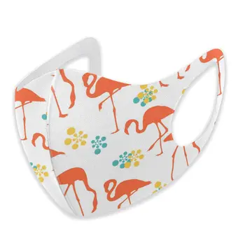 

Orange Flamingos print The stylish windproof and dustproof mask can clean the dustproof external shielding cloth.