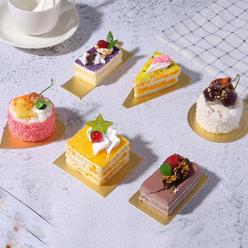 50pcs, Mini Base De Gâteau Ronde En Carton Doré, Planches À Gâteau À  Dessert En Mousse