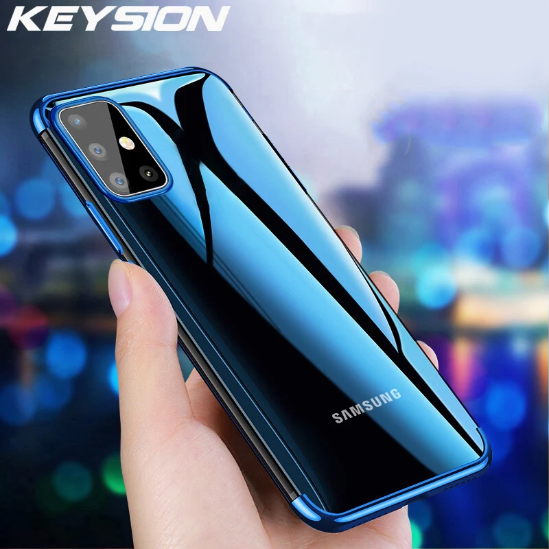 Прозрачный силиконовый чехол KEYSION для телефона Samsung A51 A71 A70S A50S 20S 10S A50 A70 A40 Galaxy M20 M30S