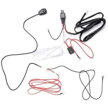 

1pcs ECAHAYAKU 2 Meters Car LED Light Bar Wire Wiring Harness Relay Loom Cable Kit Fuse for Fog Light Led Work Lamp 12v 24v
