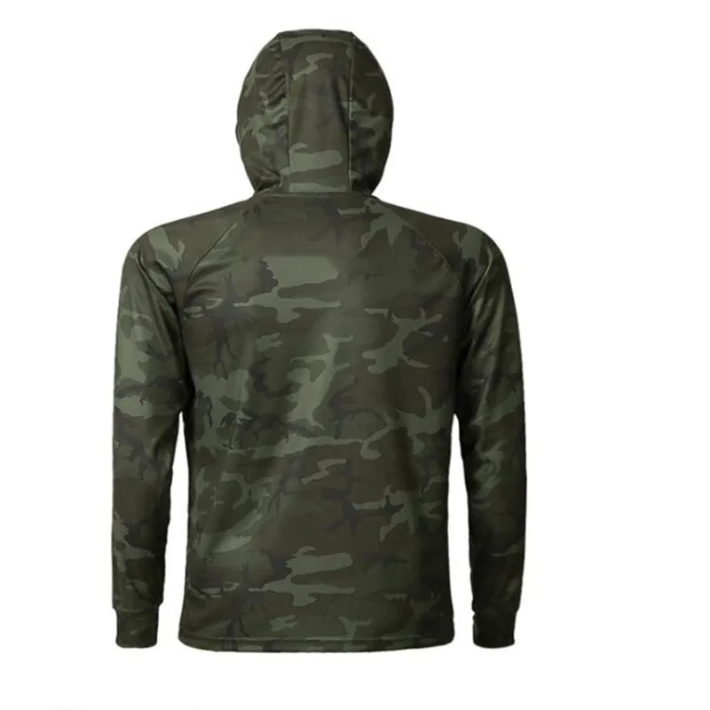 Lightweight Long Sleeve Fishing Jersey Men Fishing Clothes Quick Dry Sun Protection Shirts Hoodies With Zipper