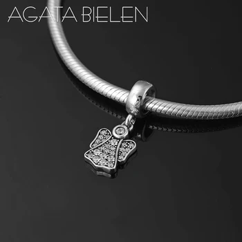 

100% real 925 Sterling Silver DIY clear CZ decorate charm Beads pendants Fit Original Pandora Charm Bracelet jewelry making