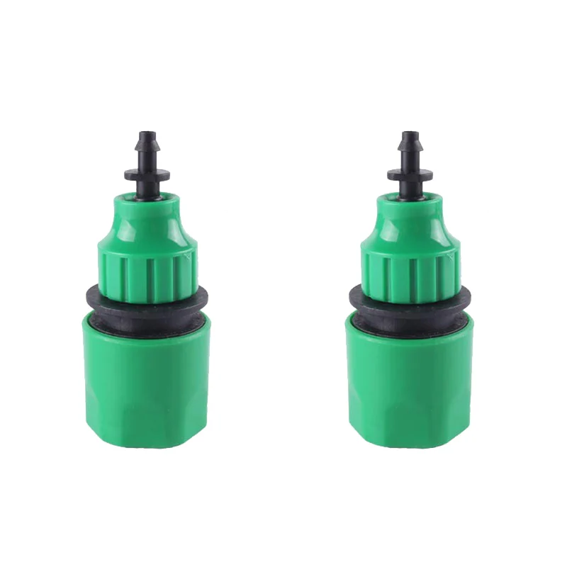 

2PCS Quick Coupling Adapter with 1/4 (ID 4mm) or 3/8'' (8mm) Barbed Connector for Irrigation Garden Watering Hose Connector JQ