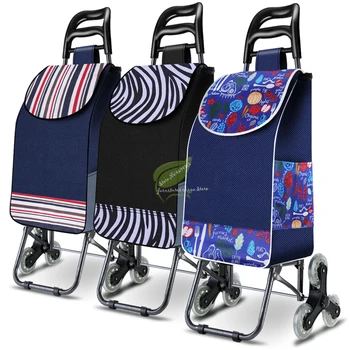 

Durable Climbing Shopping Cart Shopping Cart Folding Cart Luggage Cart Trolley Supermarket Household Portable Trailer