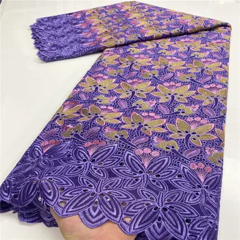 

XIYA Hot Sale African Cotton Lace Fabric High Quality Lace Nigerian Swiss Voile Lace In Switzerland For Wedding Sewing QF3591B