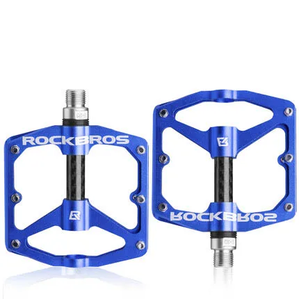 Blue1 ROCKBROS велосипедные педали Сверхлегкий Алюминиевый сплав BMX велосипедные педали герметичные 3 подшипника педали дорожный горный велосипед запчасти - Цвет: Blue1