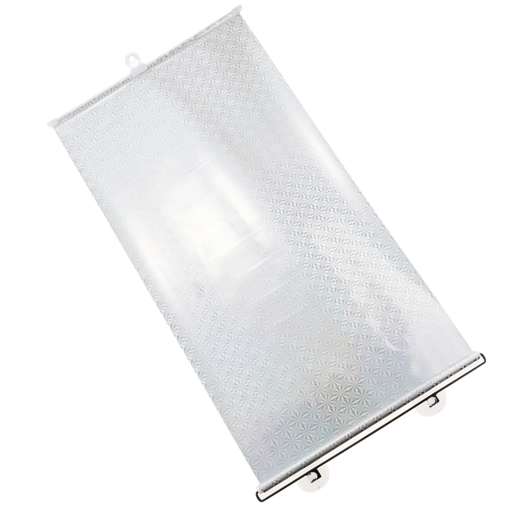 Retractable Rear Front Window Curtain Sun Shade Roller UV Cut/ Protection 40x125cm White/Black