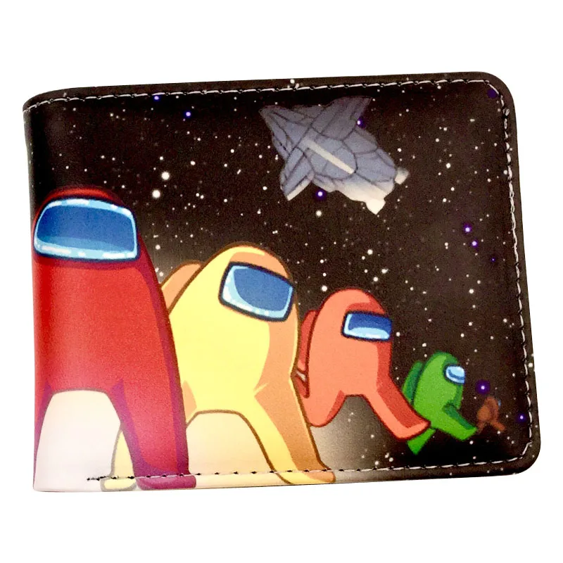 Hot Item Mens Bifold PU Leather Among Us Wallet Coin Pocket Credit Card Id Window Card Holder kjQlMqnQKYR