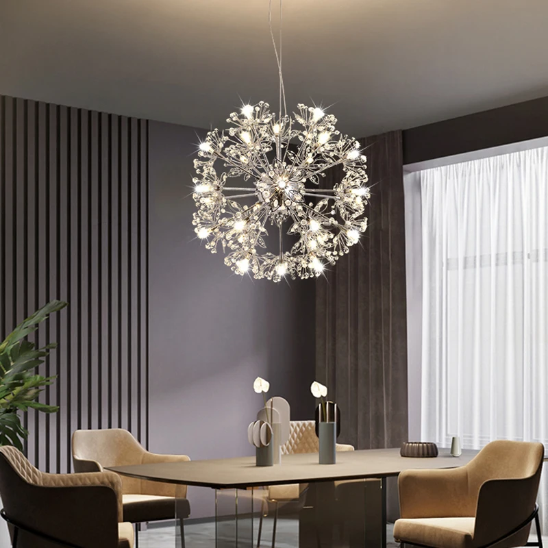 

Modern Dandelion Chandelier Lamp For Dinning Room American Type Ball Hanging Light Bedroom Hotel Lighting Fixture/Suspension