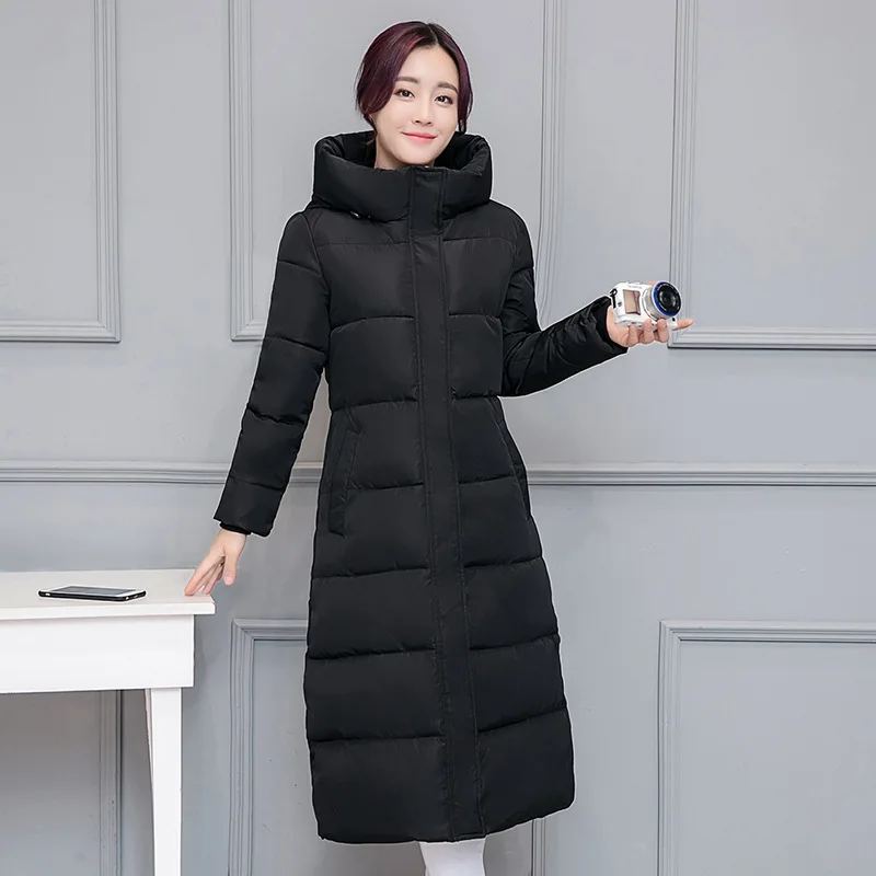 

2019 Anti-Season Winter New Style down Jacket Cotton-padded Clothes Women's Large Size Mid-length over-the-Knee down Jacket Thic