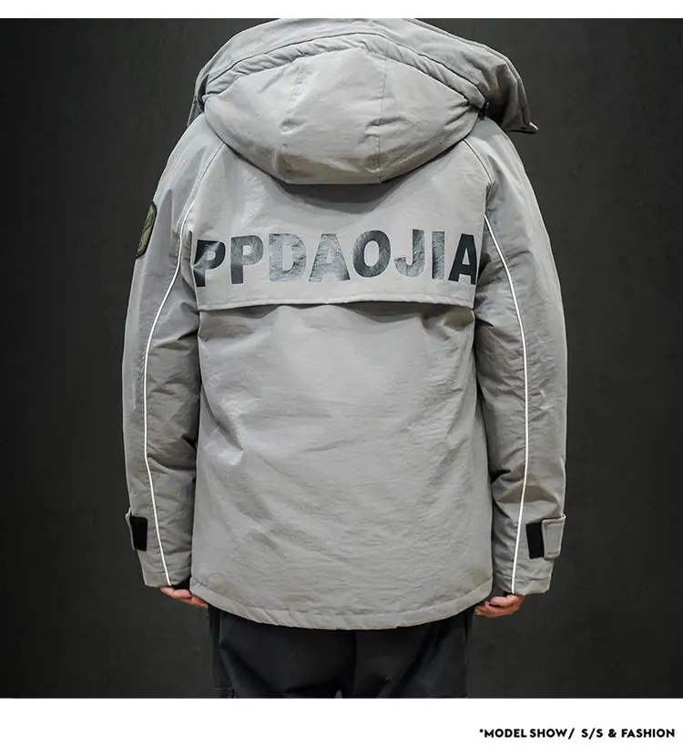 Пальто, куртка с капюшоном, зимняя куртка, мужские парки,, черный, серый, большие размеры, повседневная одежда с подкладкой