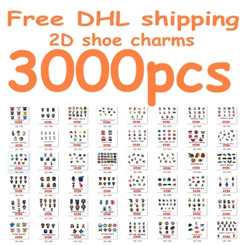 

Free DHL,3000Pcs Avengers Trolls Hello Kitty PVC Shoe Charms Shoe Accessories For Silicone Wristbands&shoes Xmas Party Gift