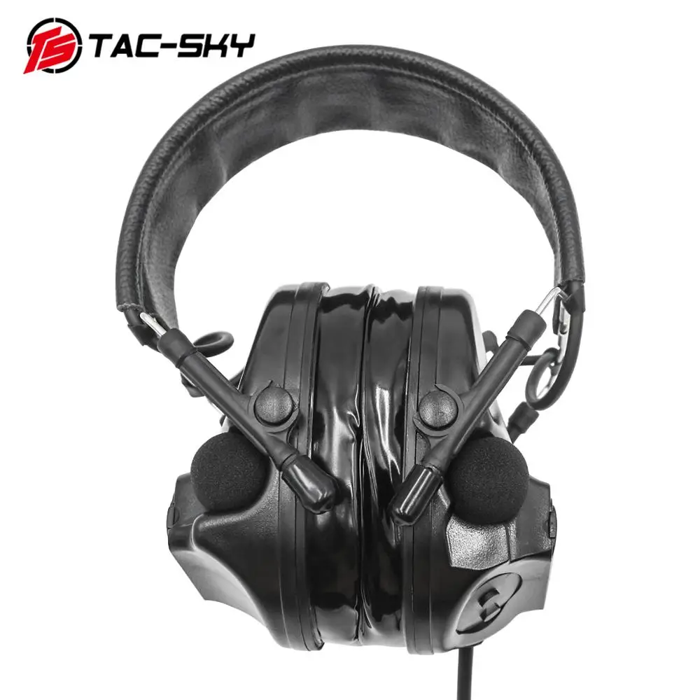 TAC-SKY COMTAC III Silicone Earmuffs Edition Hunting Noise Reduction Pickup Air Gun Military Shooting Tactical Headset C3 BK