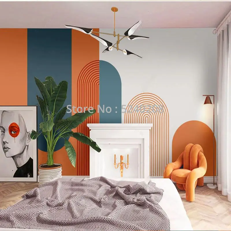 3d abstrato geométrico morandi sala estar fundo