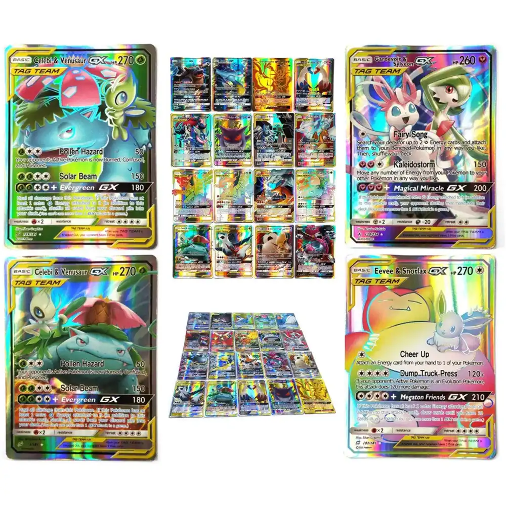 Tomy 1 Pcs Pokemon Card Lot Featuring 80tag Team mega Ultra Beast Gx Game Collection Cards Aliexpress