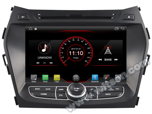 8 &quotAndroid 10 Q OS автомобильный DVD Мультимедиа GPS радиосистема для Hyundai ix45 / Santa Fe 2013-2018 с