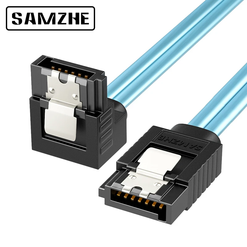 SAMZHE SATA III 6 0 Gbps Cable with Locking Latch for Hdd SSD DVD PC Computer 1
