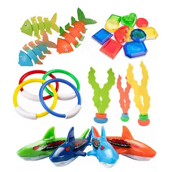 

Summer Hot Shark Torpedo Fish Bone Diving Toys Children Throwing Toys Funny Children Swimming Pool Diving Games Toys Game Set