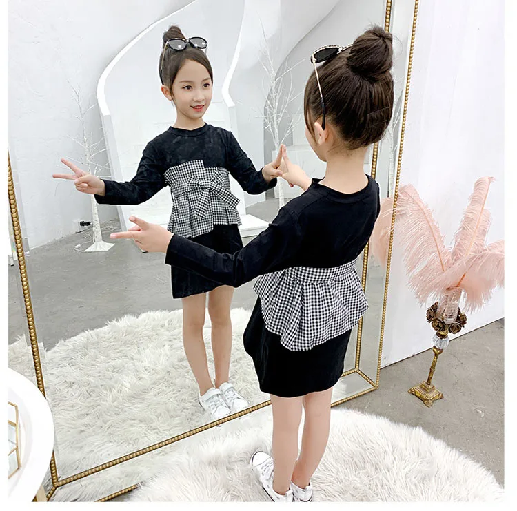 Back To School Clothing 2019 Autumn Big Girl Dress Long Sleeve Princess Teenage Girls Dresses Fashion Baby Kids T Shirts Dresses (8)