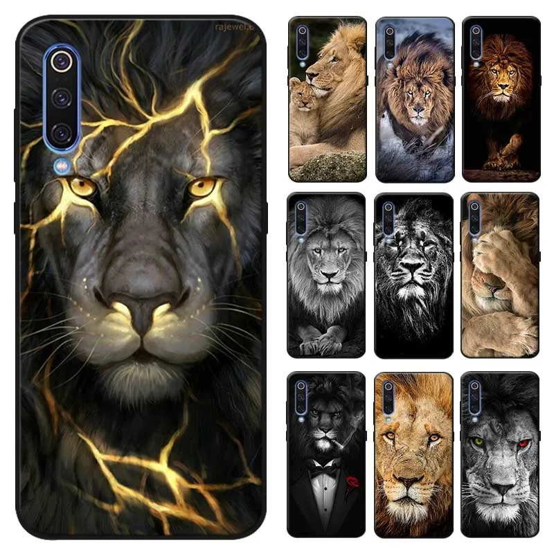 

For samsung galaxy a50 a70 a30 a40 a20 s8 s9 s10 plus Soft silicone Cover Phone Case Cool Lion Alpha Male Cub animal