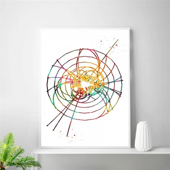 

Higgs Boson watercolor Poster Art Canvas Painting Home Decor