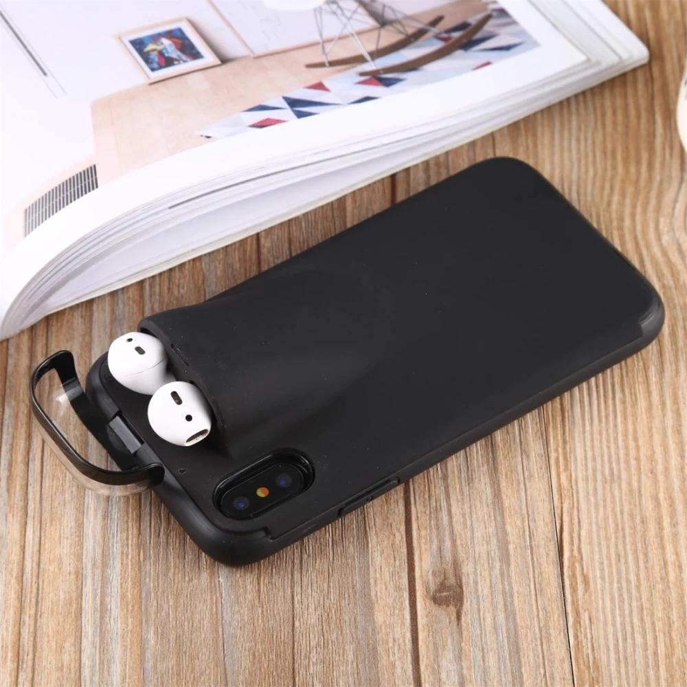 Чехол для iPhone X XS XR XS MAX PC+ TPU противоударный защитный чехол-накладка с коробкой для хранения AirPods