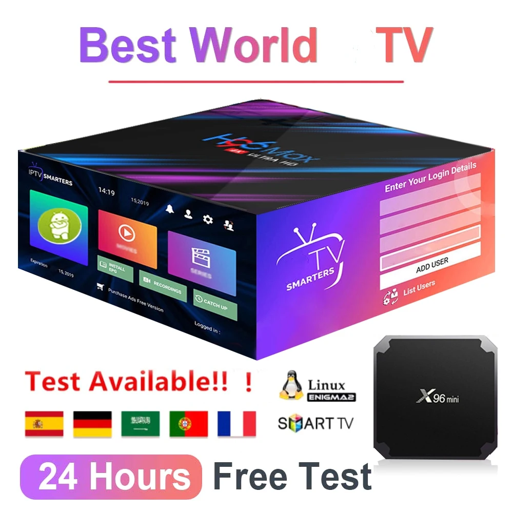 

X96 8K TV Box support 2 devices free for IP with Adult TV Ssmartt Android Tv Box Pc m3u Spanish Poland no channels include