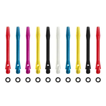 

10Pcs Assorted Style Short Aluminum Dart Pole Shafts Shafts Mixed Color Pole
