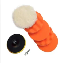 6 шт. Автомобильная полировальная губка для полировки колес набор для ухода за стеклянной краской полировщик шлифовальный воск с 3 дюймов M10 соединитель для сверла