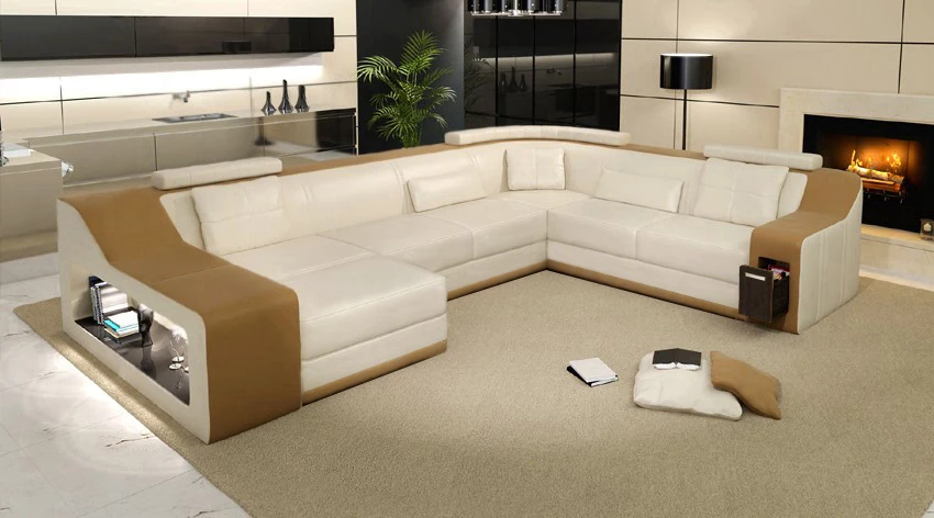 Топ продаж мебель гостиной диван кожаный угловой индивидуальный секционный диван