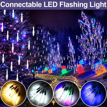 

Sale LED Flashing String Light Connectable Waterproof Pendant Light Wedding Party Xmas Decoration Fairy Ice Bar Strobe Light Q30