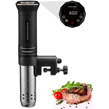 

KitchenBossï¼ŒSous Vide machine G300 Blackï¼ŒHot Dip Circulator Preciseï¼ŒSend 10 Vacuum Bagsï¼ŒTemperature Control Water Cooker