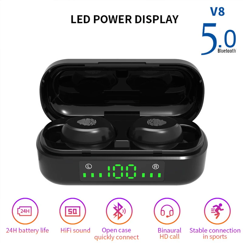 Фото TWS Bluetooth наушники для xiaomi huawei Redmi iphone 11 8 samsung Наушники и гарнитуры TWS Bluetooth наушники для xiaomi huawei Redmi iphone 11 8 samsung Наушники и гарнитуры