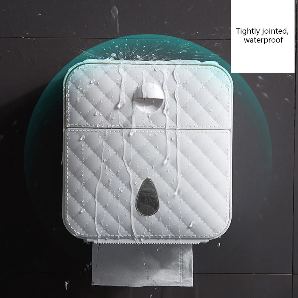 Wall Mounted Toilet Paper Holder Waterproof Paper Towels Box For Kitchen Bathroom Makeup Cosmetic Toilet Roll Paper Towel Holder