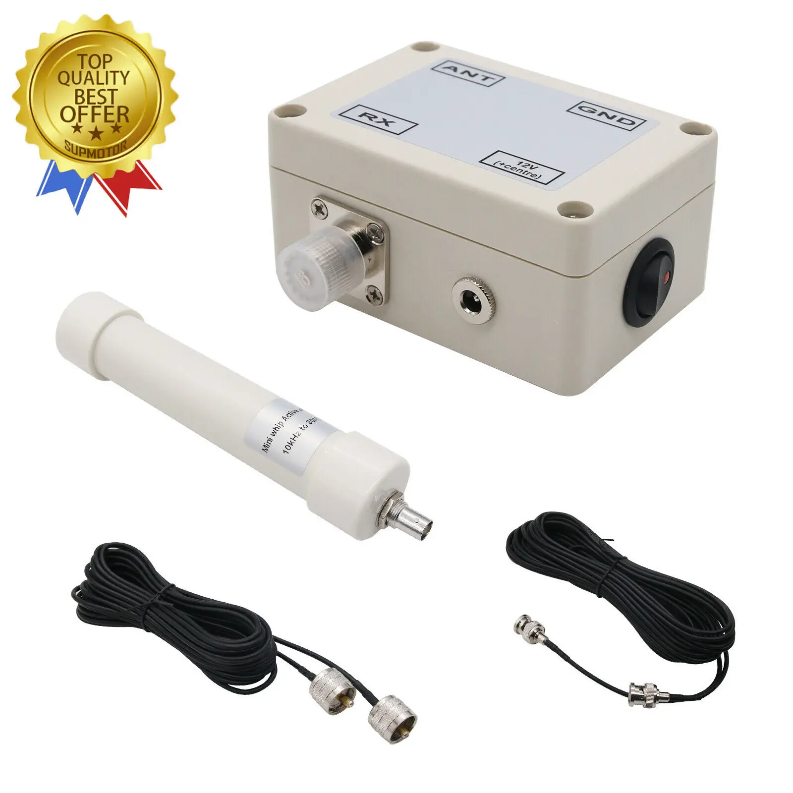 

MiniWhip Active Antenna Assembled in Box HF LF VLF mini whip sdr RX portable