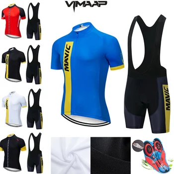 

2020 Team Mavic Cycling Jerseys Bike Wear clothes Quick-Dry bib gel Sets Clothing Ropa Ciclismo uniformes Maillot Sport Wear