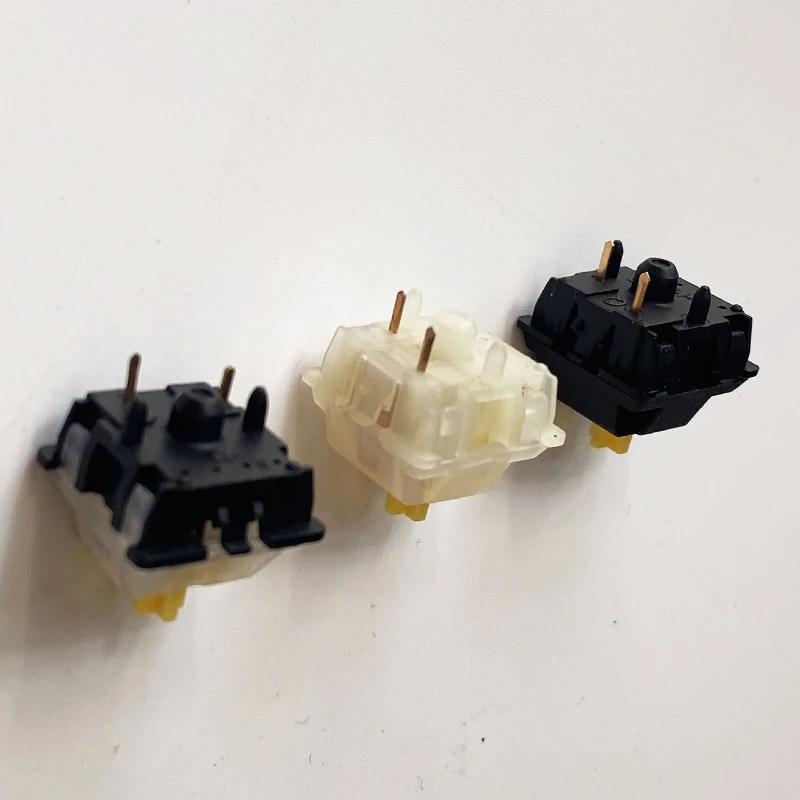 Gateron-interruptor Amarelo Leitoso Acessórios Teclado Mecânico Interruptor do Jogo Sensação Linear 50g 5pin - Imagem 2
