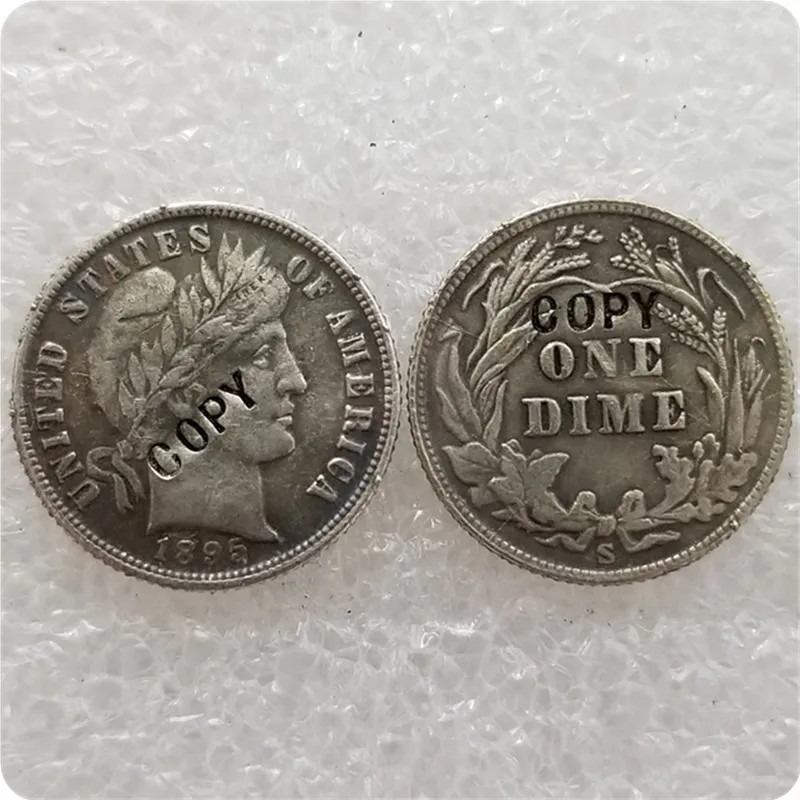 США 1895-P, S, O Barber Liberty Head Dime копия памятных монет-копии монет медаль коллекционные монеты
