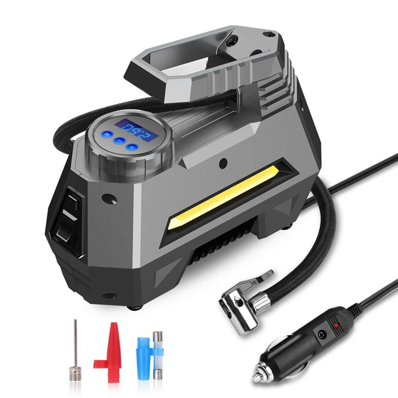 Günstig Luft Kompressor Pumpe Inflator Tragbare Für Auto Lkw Reifen Überwachung Druck Lcd Digital Display 12V Auto Lkw Fahrrad Werkzeug