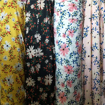 

Impervious Drape Soft Printed South Korean Silk Fabric Dress Culottes Shirt Shorts Skin-Friendly Lightweight Breathable Fabric